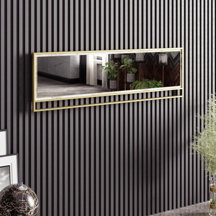 Hanah Home Polka 2 - Espejo decorativo dorado y blanco Hanah Home Polka 2 - Espejo decorativo dorado y blanco